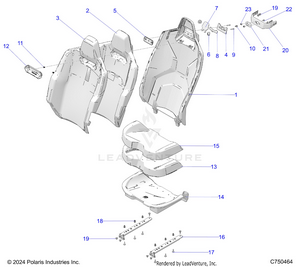 Body, Seat Asm, & Mounting, Rear - Z25x4e92a4/b4 (c750464) Schematic