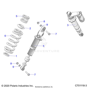 Suspension, Rear Shock Mounting - G21g4e99nw (c701118-3) Schematic