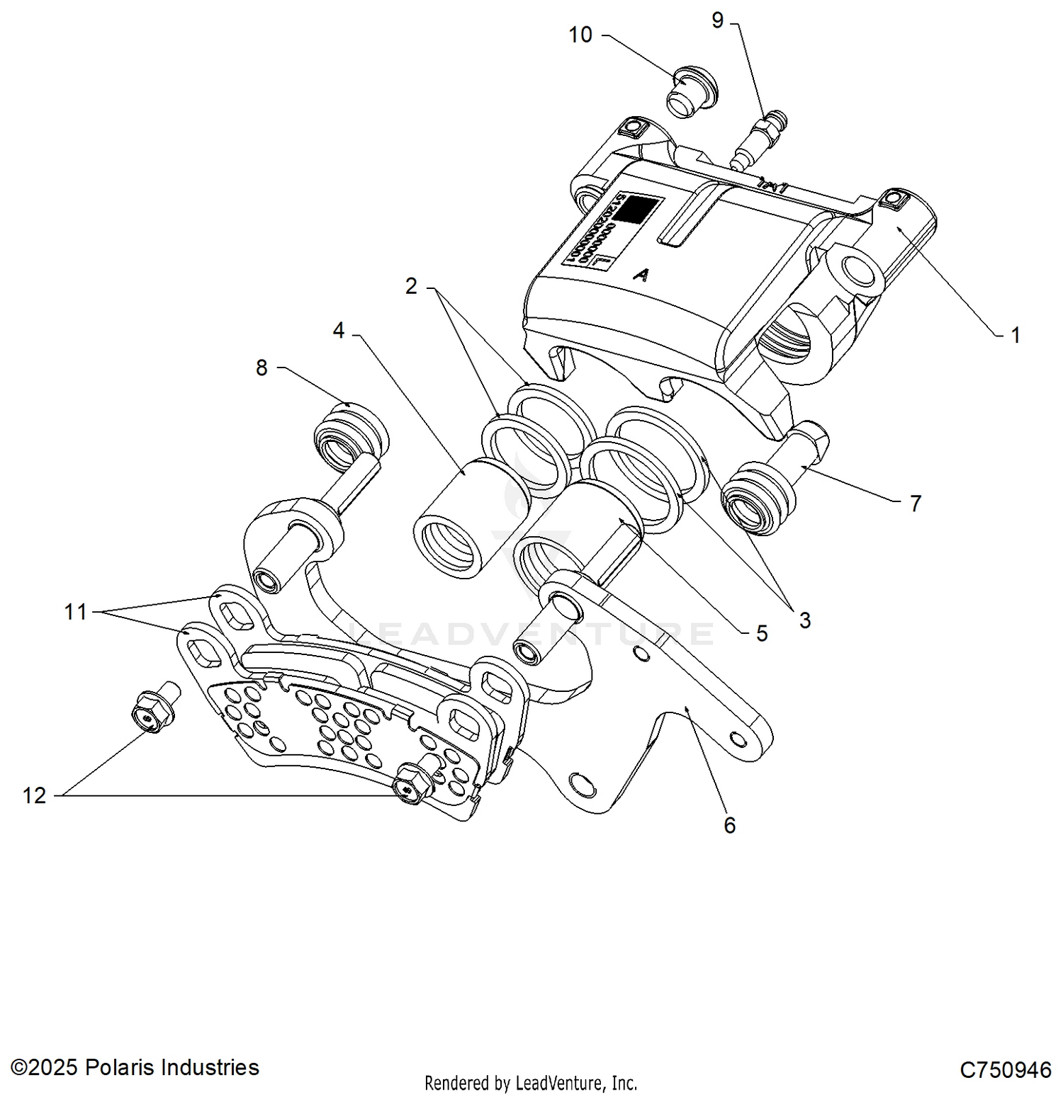 BRAKES, REAR CALIPER - Z26NEX99A4/B4/A6/B6 (C750946)