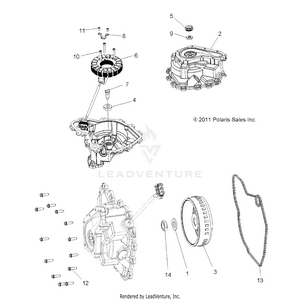 Engine, Stator Cover And Flywheel - A18daa50b7 (49rgrflywheelcvr12rzr570) Schematic