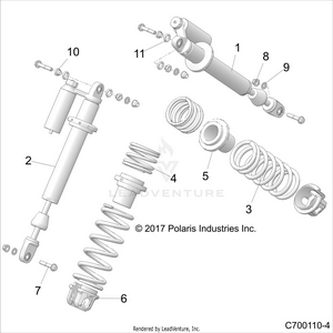 Suspension, Front Shock Mounting - Z19vge99ak/aw/bk/bw (c700110-4) Schematic