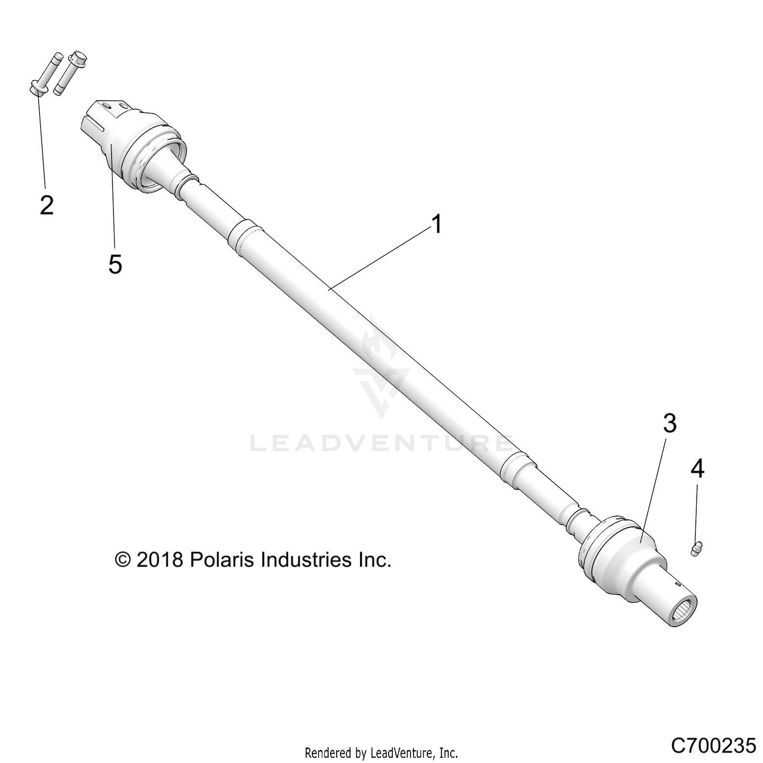 DRIVE TRAIN, REAR PROP SHAFT - R26RRE99DH (C700235)