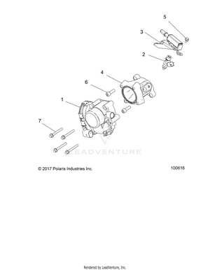 Engine, Throttle Body And Fuel Rail - A18daa50b7 (100616) Schematic