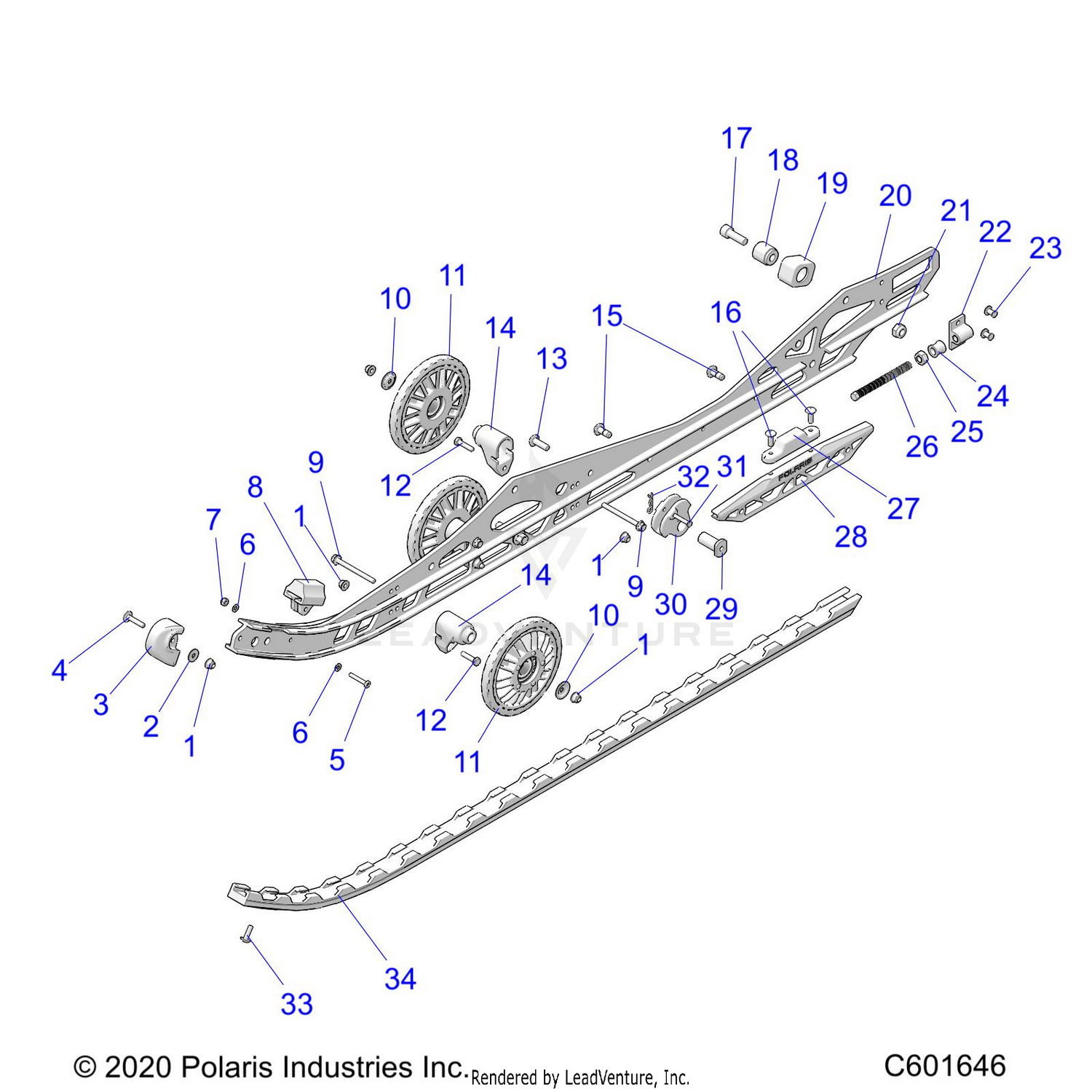 SUSPENSION, RAIL BEAM LH/RH - S22TDV6RS/6RE ALL OPTIONS (C601646)