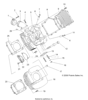 Engine, Cylinder - A07lb27aa/ac/lh27aa/ab/ac/ad/al (49atvcylinder07hawk) Schematic