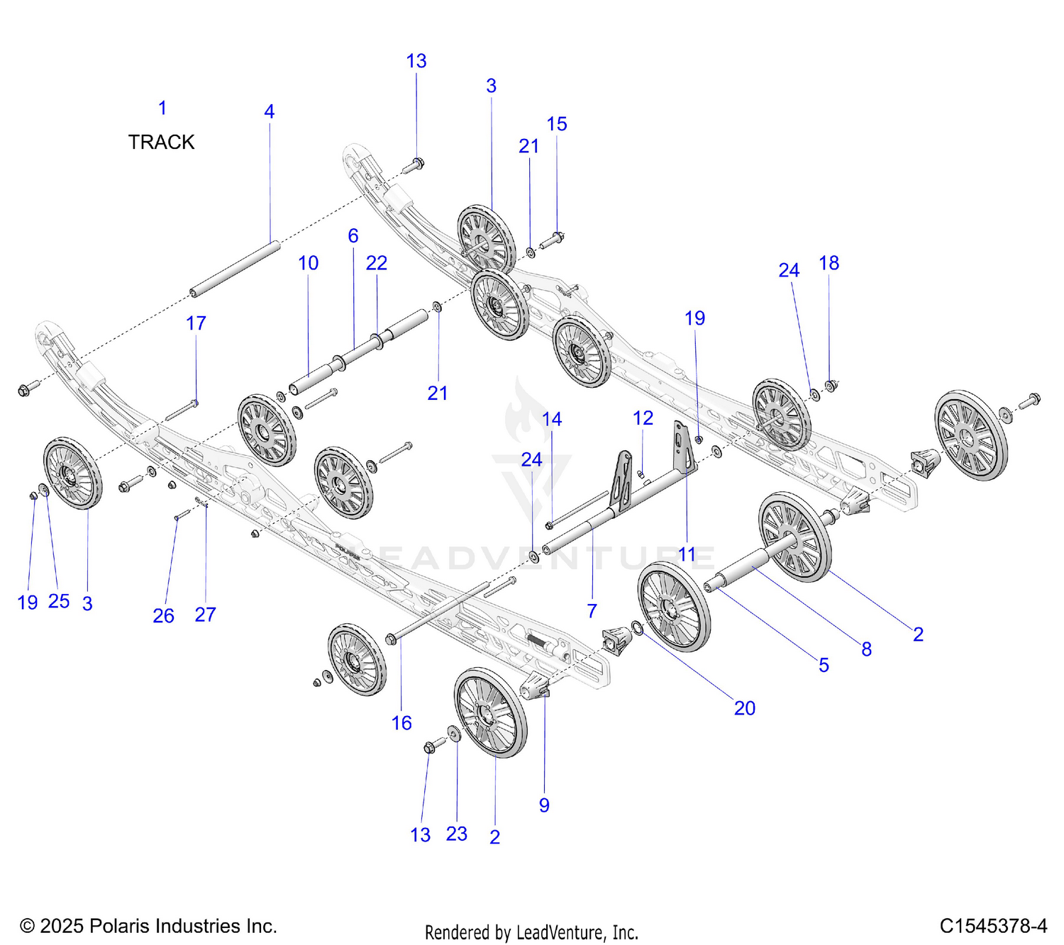 SUSPENSION, REAR - S26TLC9BS/TLR9BS/BEL (C1545378-4)