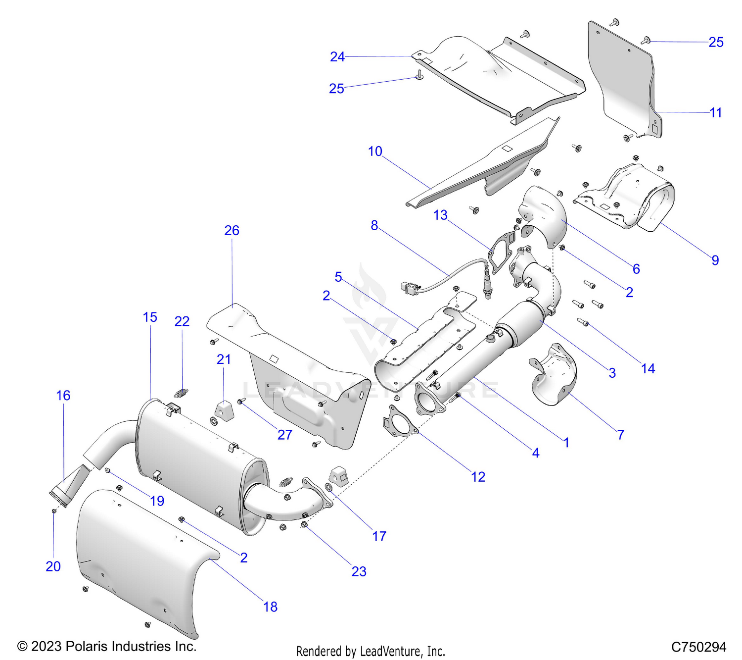 ENGINE, EXHAUST - Z26XPD92AN/BN/AH/BH (C750294)