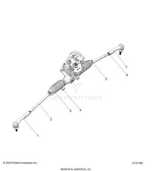 Steering, Steering Gearbox - R25xaw1rb9/bd/bm (c731186) Schematic