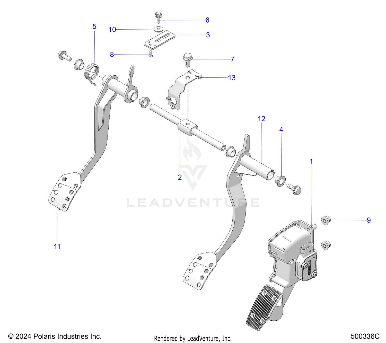 CONTROLS, FOOT CONTROLS MANUAL - T26AAFGB (500336C)