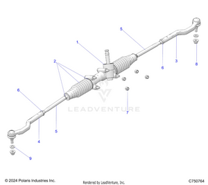 Steering, Gear Box - Z25x4e92a4/b4 (c750764) Schematic