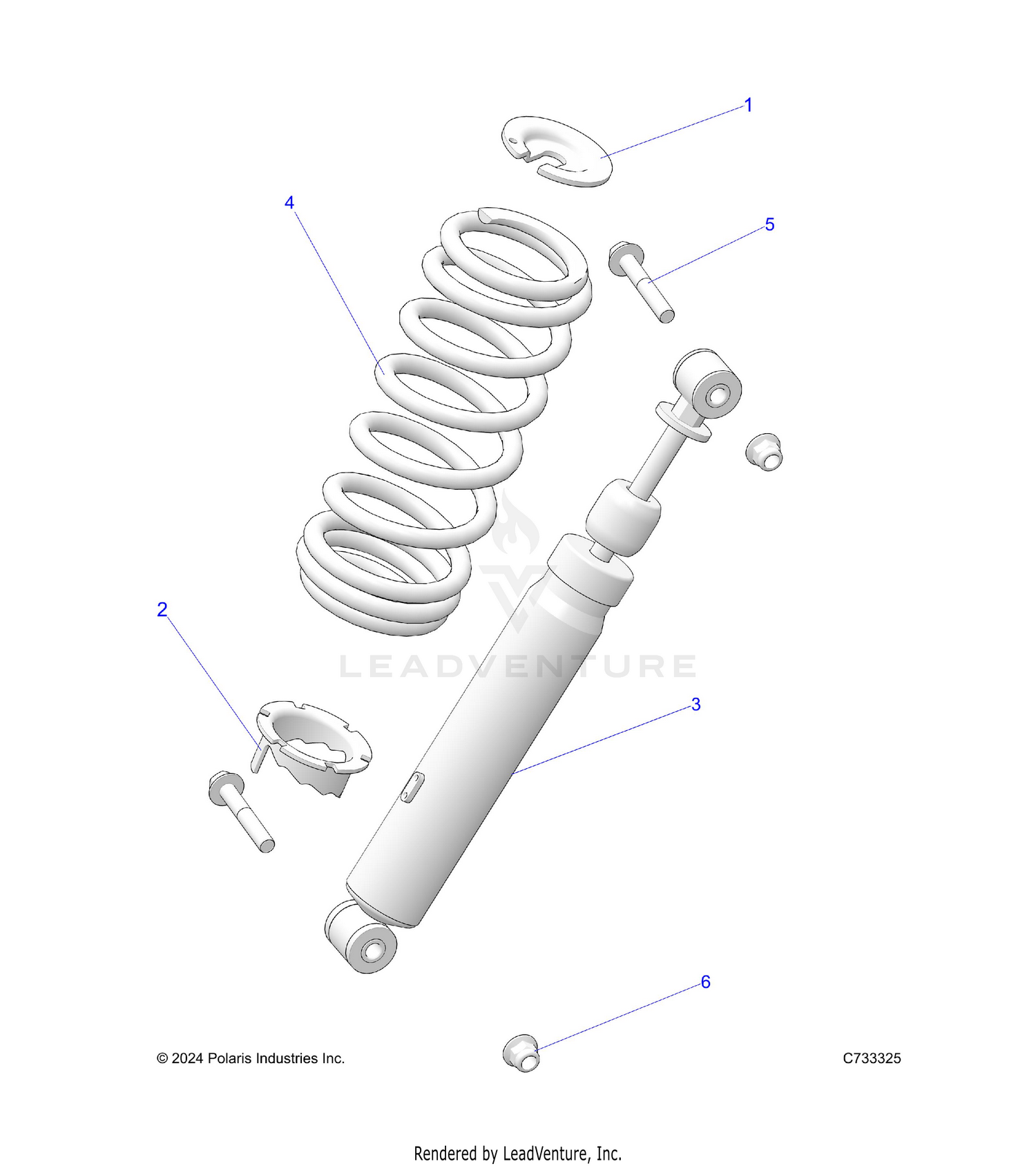 SUSPENSION, FRONT SHOCK MOUNTING - R26RRU99FP (C733325)