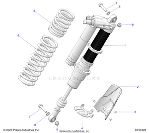 Suspension, Rear Shock & Mounting -z25r4d2kak/bk/aj/bj/am/bm (c750128) Schematic