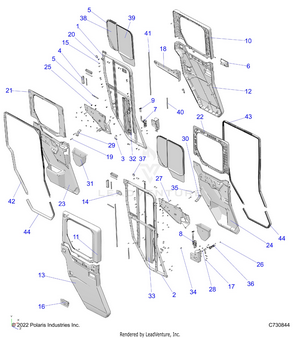 Body, Door, Rear, Crank - R24rsu99aj/ak/az/a9/bj/bk/bz/b9 (c730844) Schematic