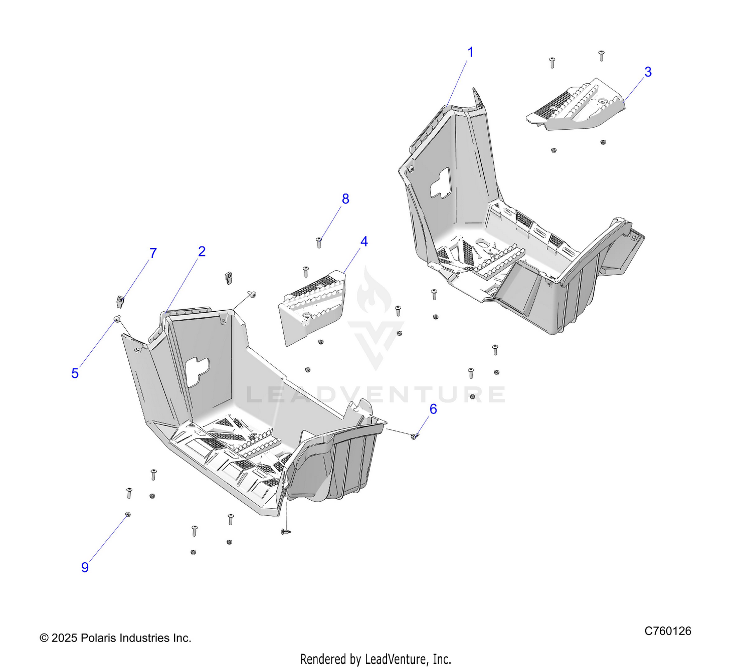 BODY, FOOTWELLS - A26SED57C1 (C760126)