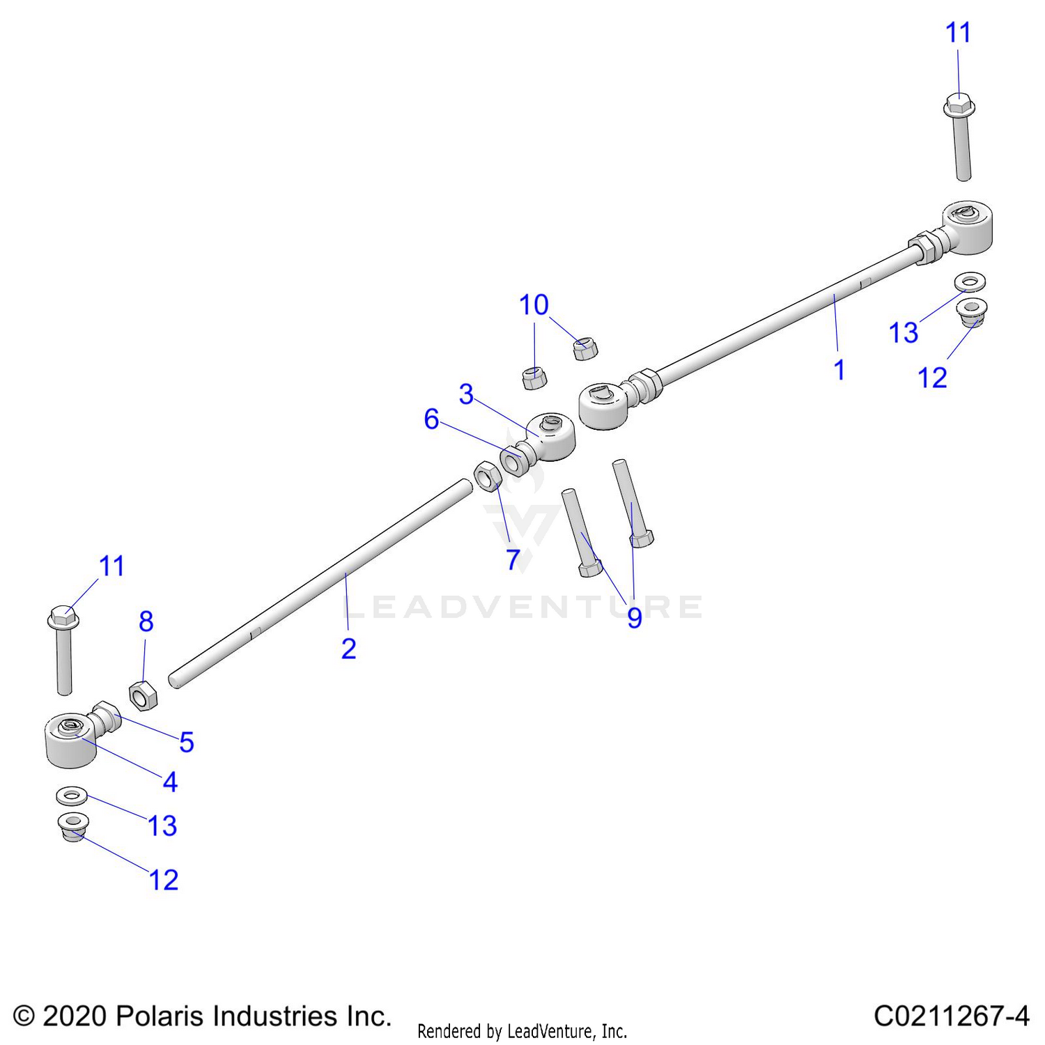 STEERING, TIE RODS - A26SEA57F1/C1/C4/E1/E4 (C0211267-4)