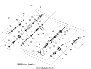 Drive Train, Main Gearcase Internals - A10zx85ak/al/as/at/ax (49atvtransintl10spxp850) Schematic
