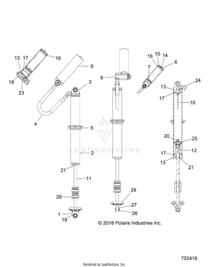 Suspension, Rear Shock Internals - Z22s1e99al/bl (702416) Schematic