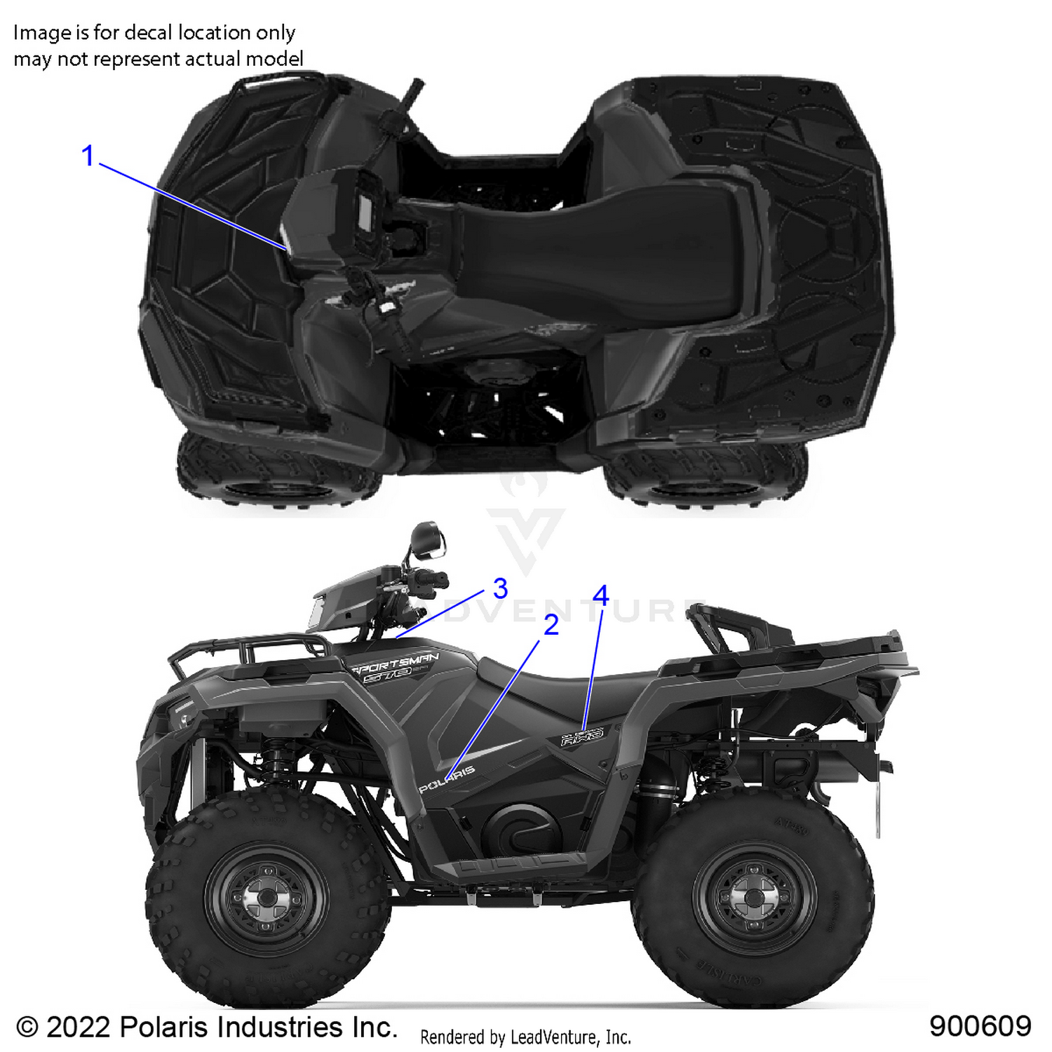BODY, DECALS GRAPHIC- A26SEA57F1/C1/C4/E1/E4 (900609)