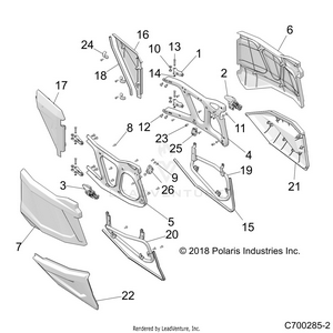 Body, Doors, Rear - Z19vpl92ak/bk/ar/br/am/bm (c700285-2) Schematic