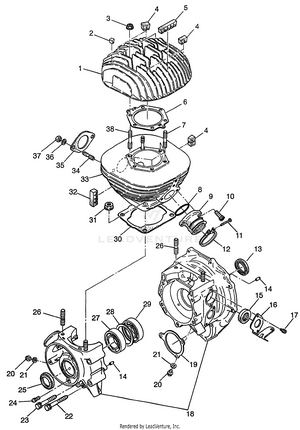 Crankcase And Cylinder (300) Xpress 300 W97ca28c (4939603960d003) Schematic