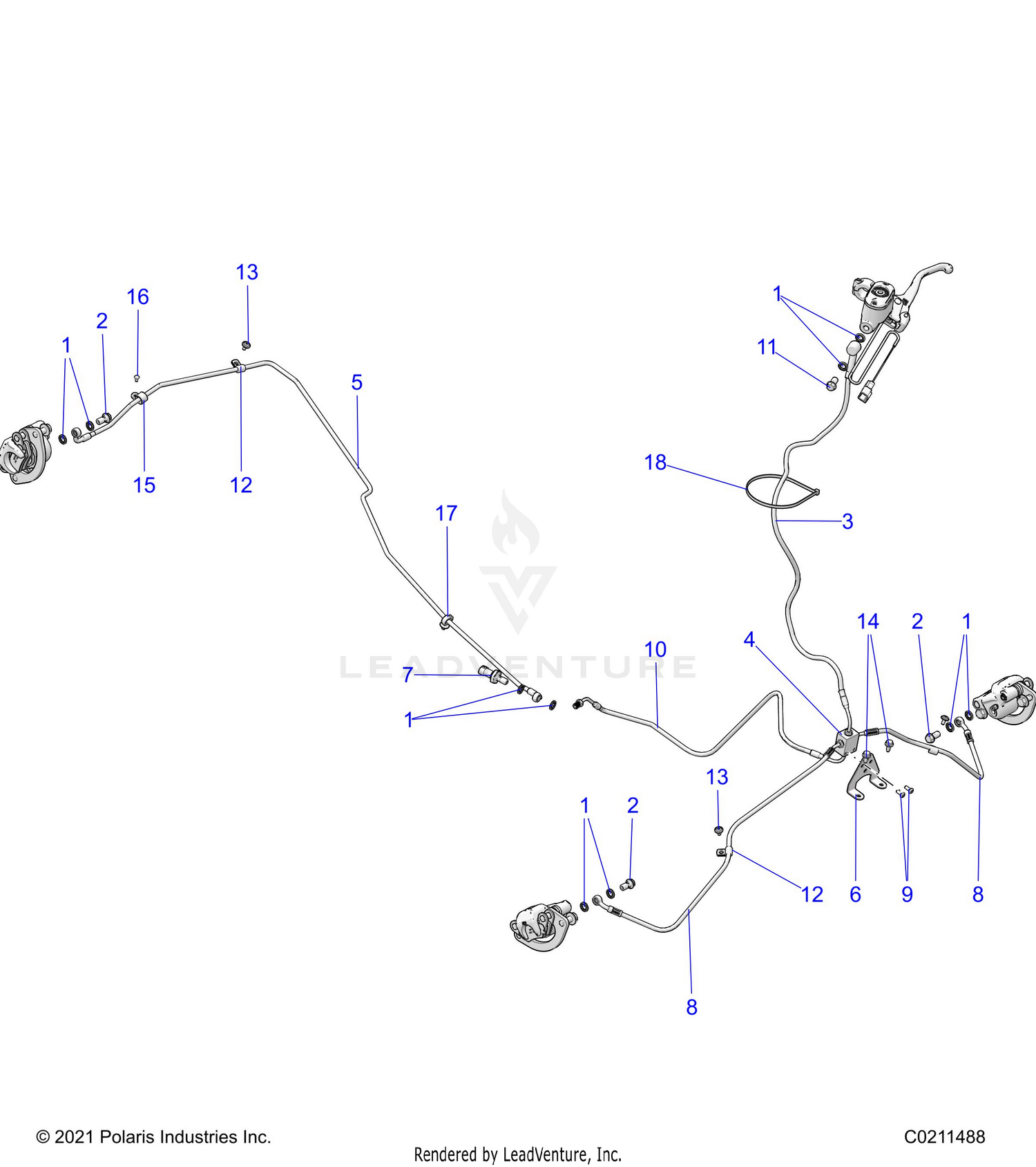 BRAKES, BRAKE LINES - A26SXZ85A9/AN/AZ (C0211488)