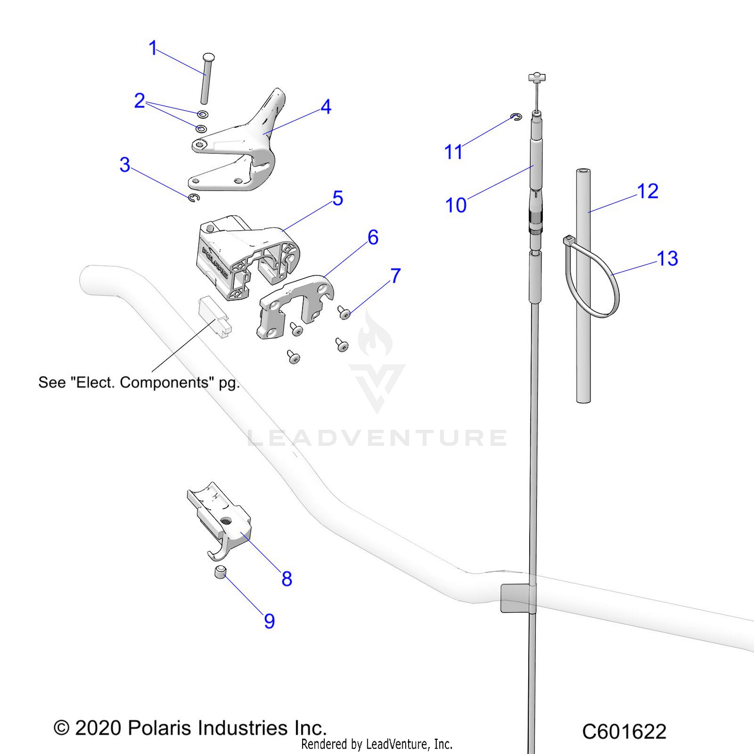 ENGINE, THROTTLE CONTROL ASM. - S22TDE8RS ALL OPTIONS (C601622)