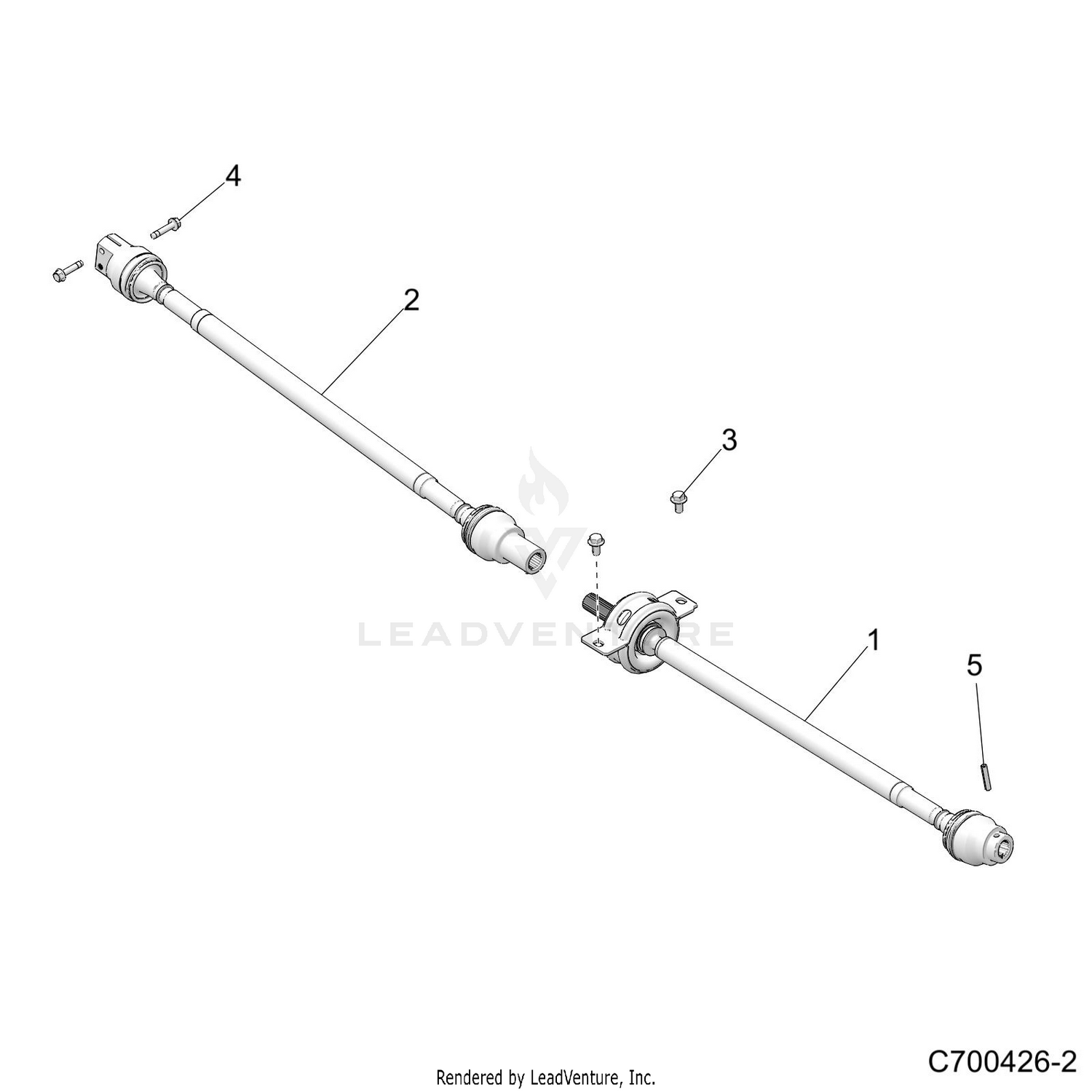 DRIVE TRAIN, FRONT PROP SHAFT - D21BBPD4B4 (C700426-2)