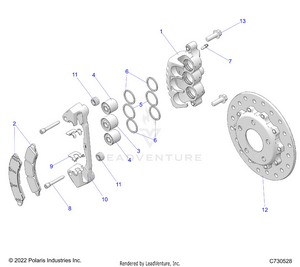 Brakes, Caliper, Front - Z22gae92aj/bj/gak92ap/bp/gav92ap/bp (c702970) Schematic