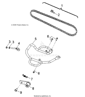 Drive Train, Drive Chain And Guard - A09fa09aa/ab (49atvchain08out90) Schematic