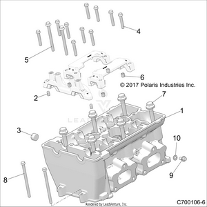 Engine, Cylinder Head - Z19vge99ak/aw/bk/bw (c700106-6) Schematic