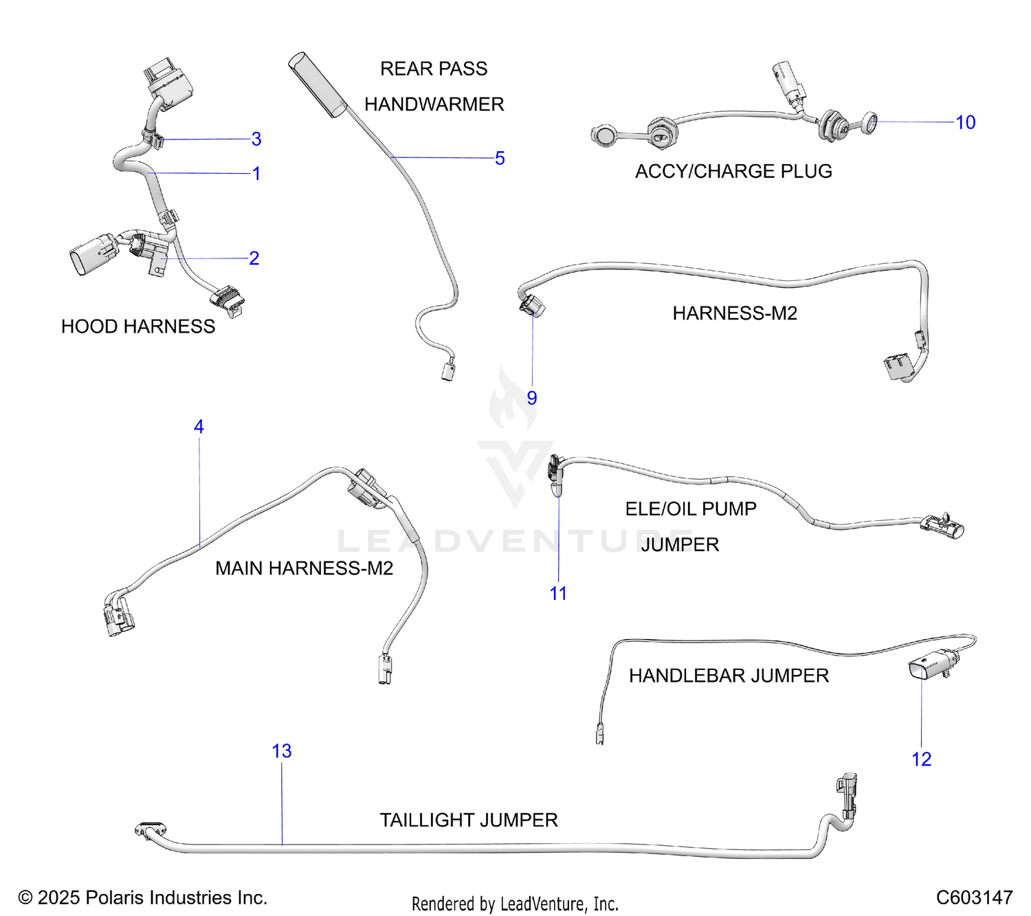 ELECTRICAL, HARNESS, HOOD, JUMPERS, MISC. - S26AJB6RSL/REL/AJE6RSL (C603147)