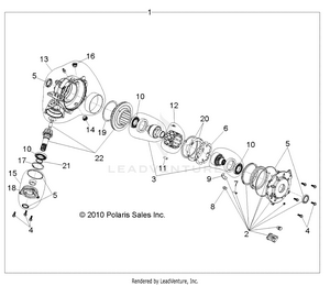 Drive Train, Front Gearcase Internals - R11rh50ag/ah/ar (49rgrtransintl1332773) Schematic
