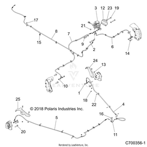 Brakes, Brake Lines And Master Cylinder - Z19vpl92ak/bk/ar/br/am/bm (c700356-1) Schematic