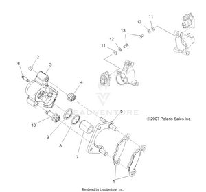 Brakes, Rear Caliper - A08dn50af/as/aw/az (49atvcaliper08spx25) Schematic