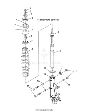Suspension, Strut, Front - A09ca32aa (49atvstrutboss) Schematic
