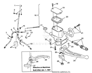 Controls - Master Cylinder/brake Line Xplorer 400l W97cc38c (4939753975b009) Schematic