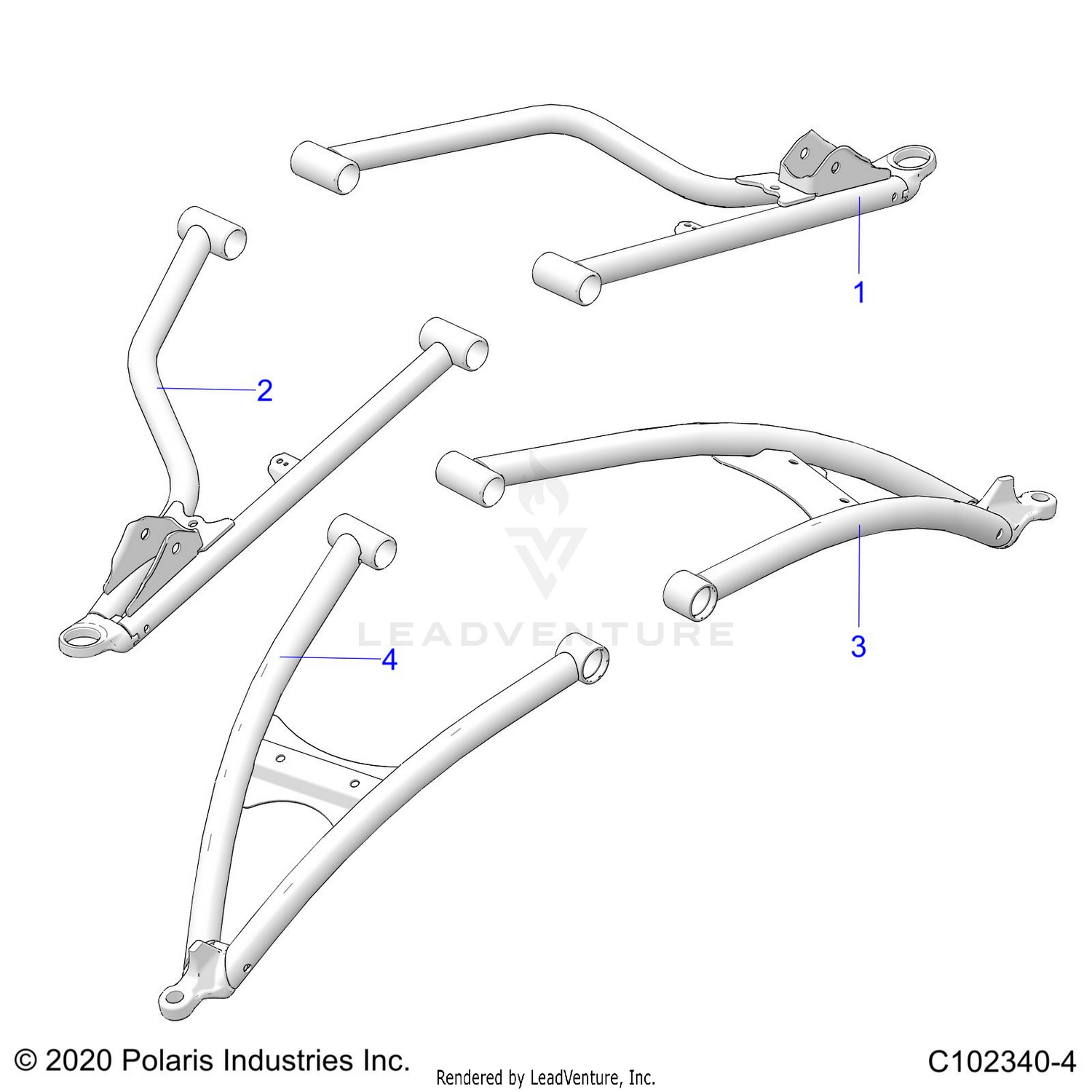SUSPENSION, FRONT A-ARMS - A26SLZ95AF (C102340-4)