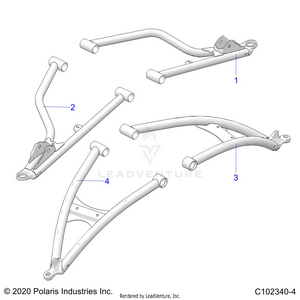 Suspension, Front A-arms - A25slz95af (c102340-4) Schematic