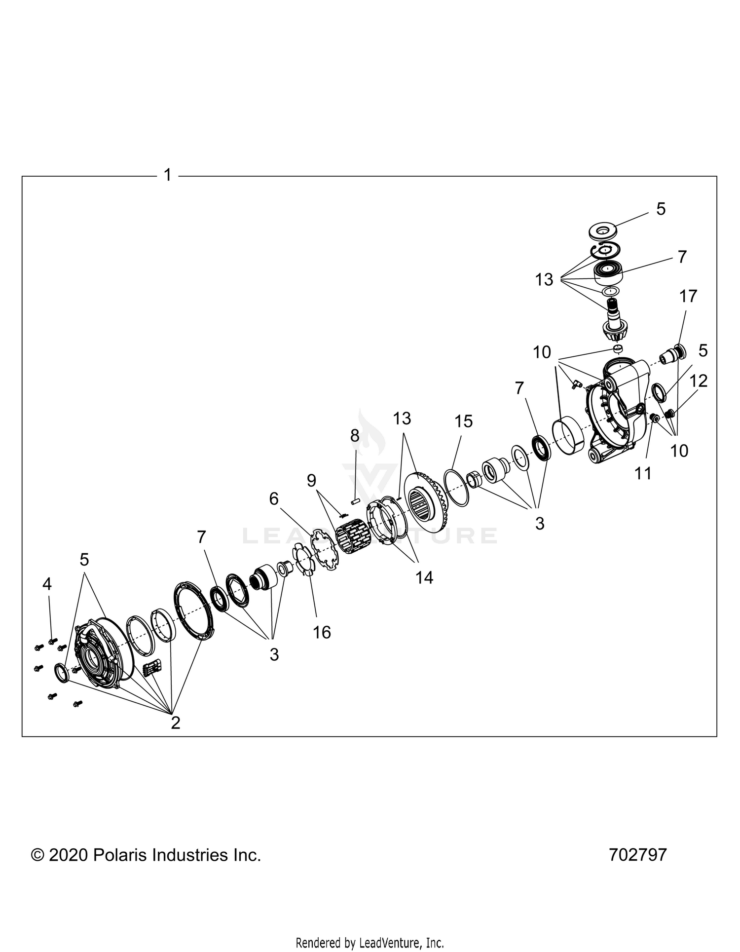 DRIVE TRAIN, FRONT GEARCASE INTERNALS - R26RSV99AK (702797)