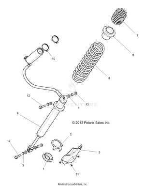 Suspension, Rear Shock Mounting - Z16vde99fm/nm (49rgrshockmtgrr14rzr1000) Schematic