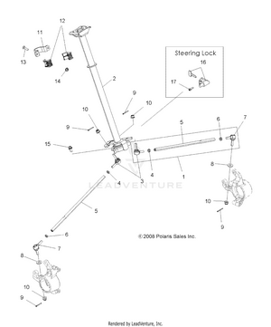 Steering, Steering Post Asm. - A14tn55fa (49atvsteering11spx2550i) Schematic