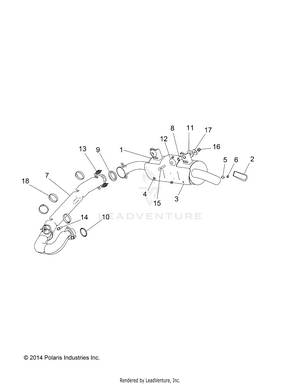 Engine, Exhaust System - R18rne57nv (49rgrexhaust5570mc) Schematic