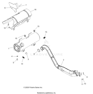 Engine, Exhaust - A09zx85/8x All Options (49atvexhaust09spxp850) Schematic