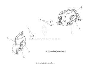 Electrical, Taillights - A14tn55fa (49atvtaillamps09spx2500qd) Schematic
