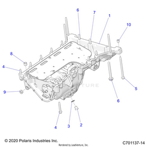 Engine, Oil Pan, Mounting And Related - Z24rmd2kah/al/bh/bl (c701137-14) Schematic