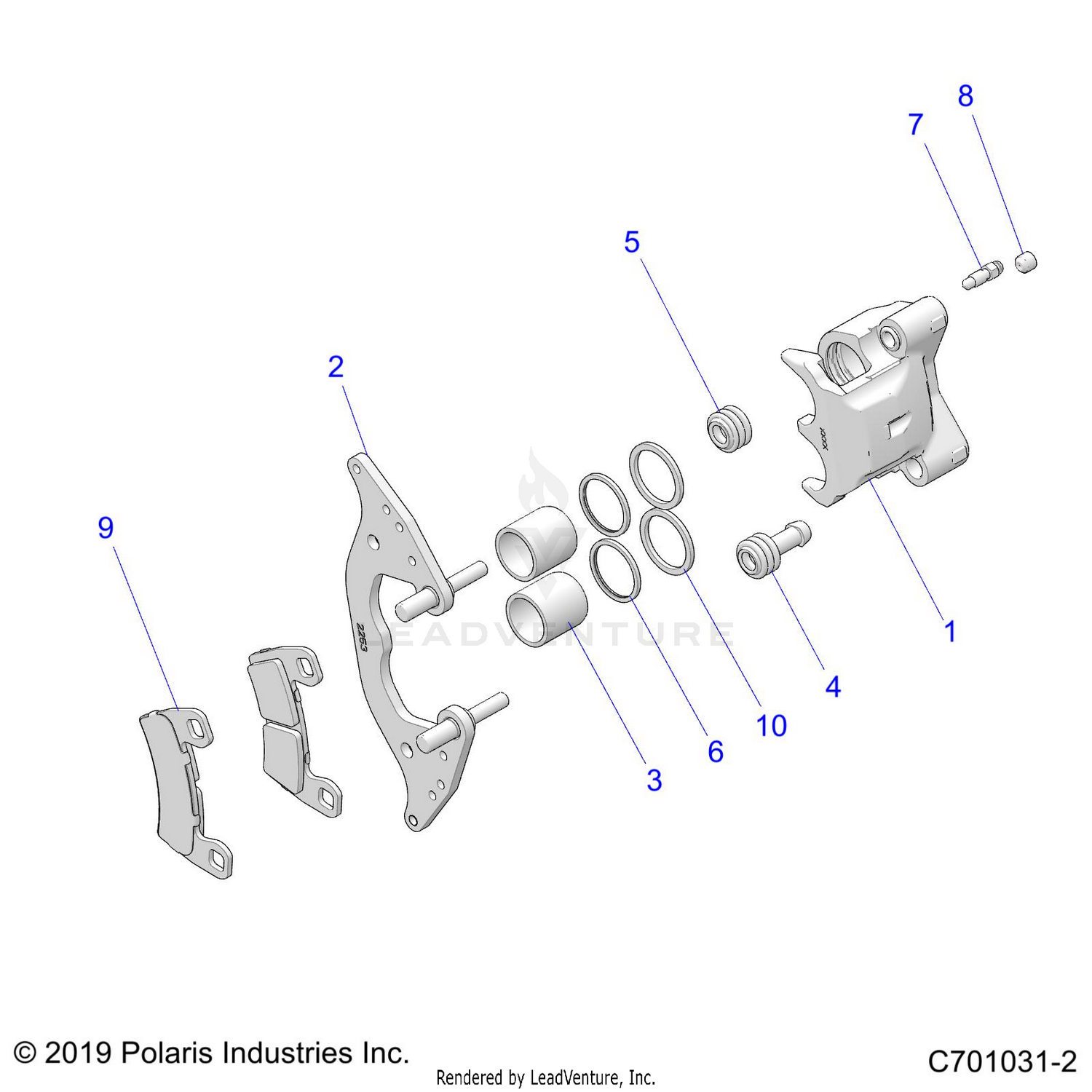BRAKES, FRONT CALIPER - Z24A5E87A5(C701031-2)