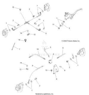 Brakes, Brake Lines - A10tn55al/ax (49atvbrakeline10spx2550) Schematic