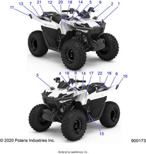 Body, Decals/reflectors - A21hbb07a3/a7/b3/b7 (900173) Schematic
