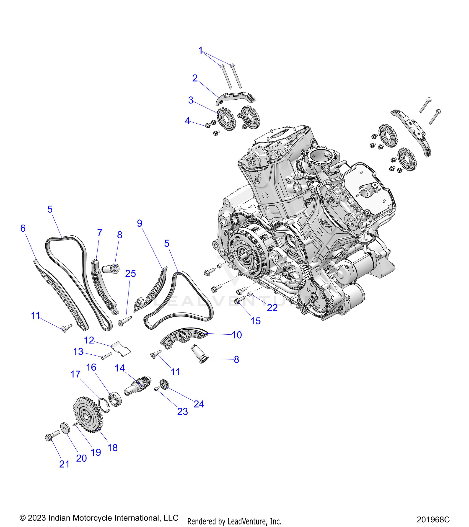 ENGINE, CAM CHAIN and SPROCKETS - N26SBD77/SBF77 (201968C)