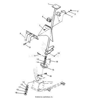 Steering Post Assembly 6x6 300 W948730 (4926792679b009) Schematic